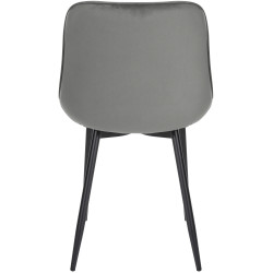 Chaise Springs velours gris