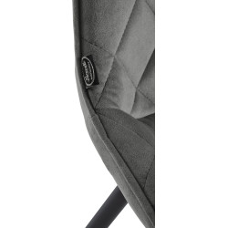 Chaise Springs velours gris