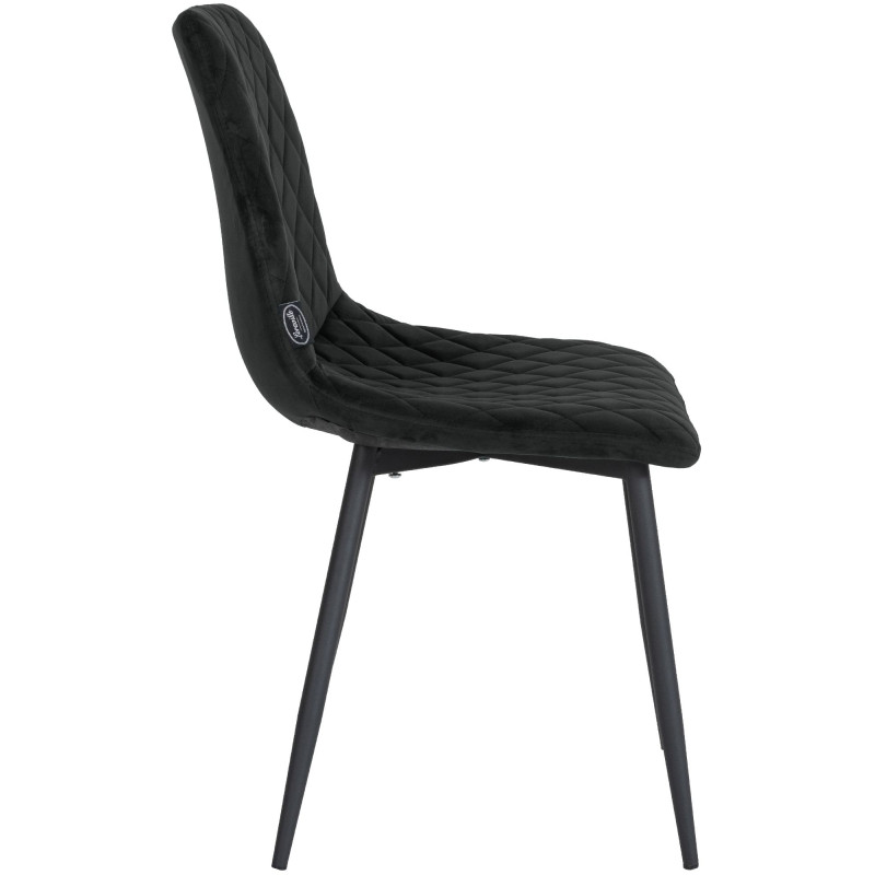Chaise Telde velours noir
