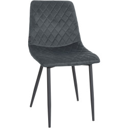 Chaise Telde velours gris...