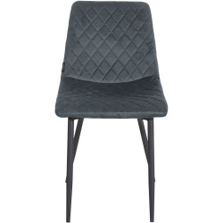 Chaise Telde velours gris foncé