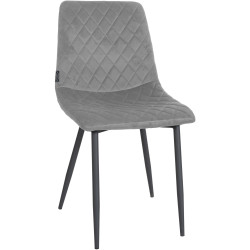 Chaise Telde velours gris