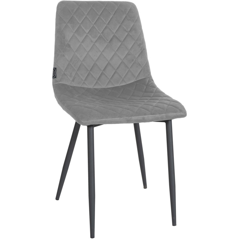 Chaise Telde velours gris