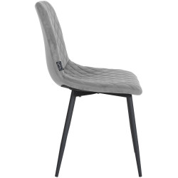 Chaise Telde velours gris