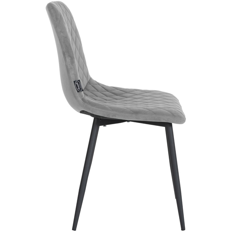 Chaise Telde velours gris