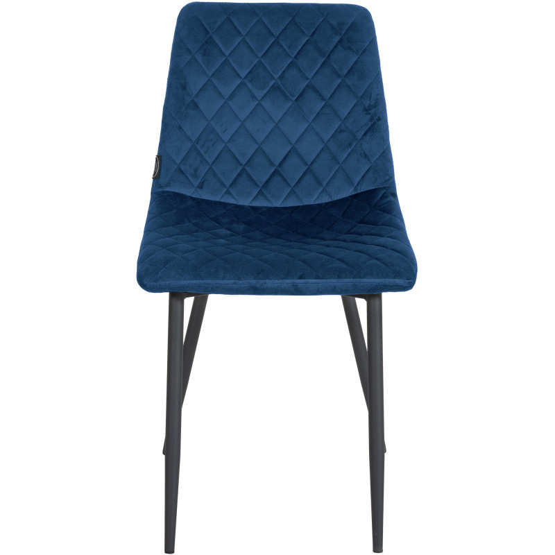 Chaise Telde velours bleu