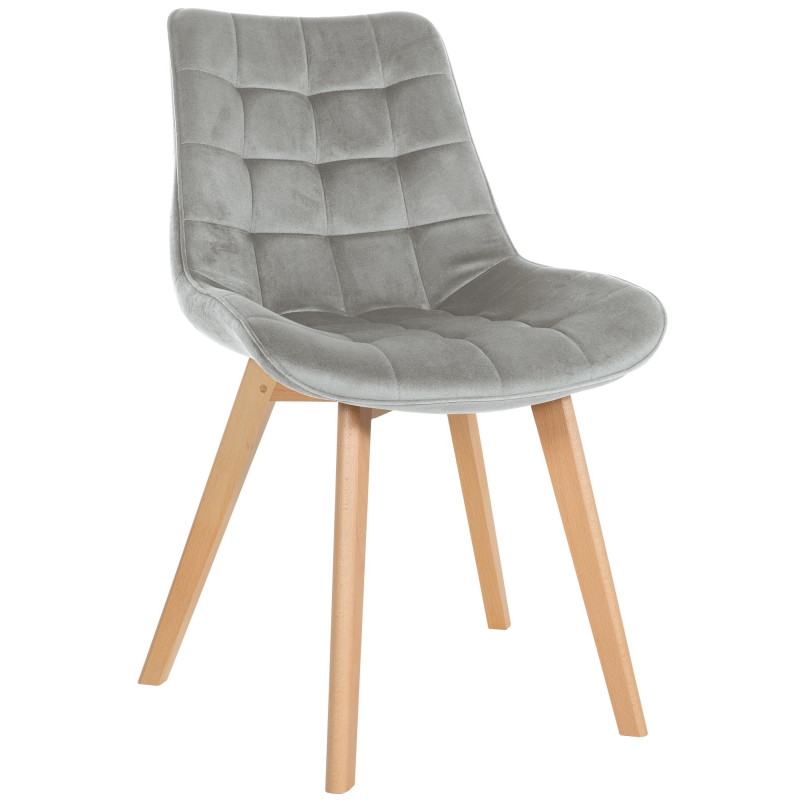 Chaise en velours Brook gris