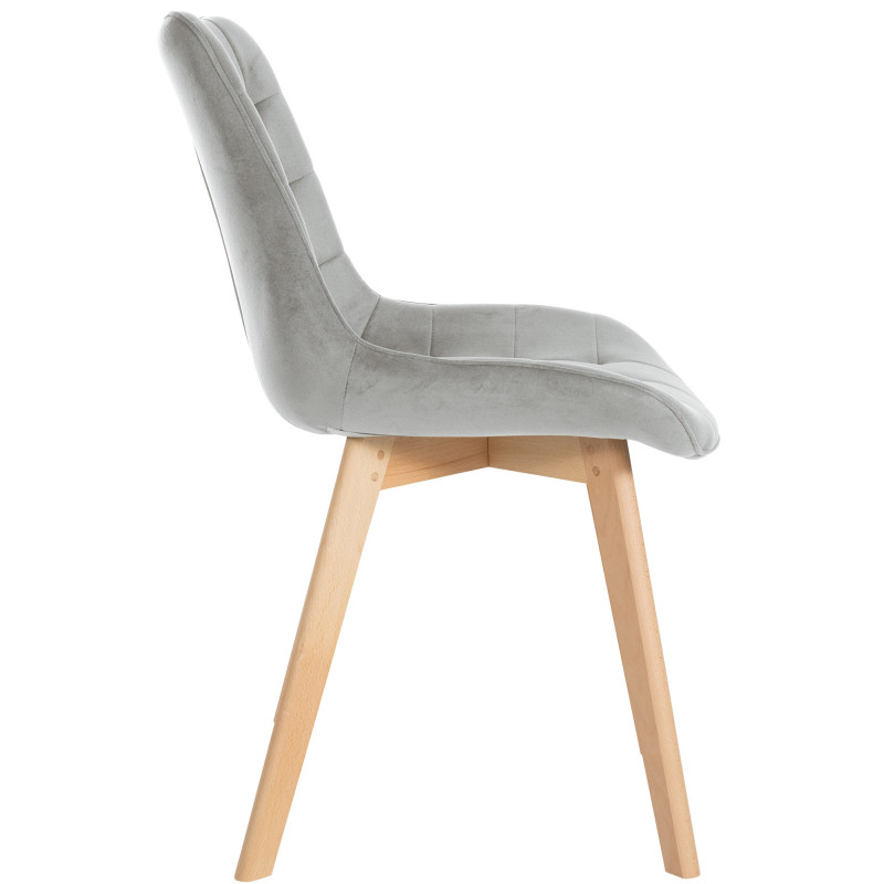 Chaise en velours Brook gris