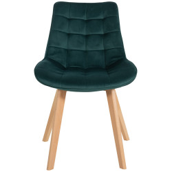 Chaise en velours Brook vert