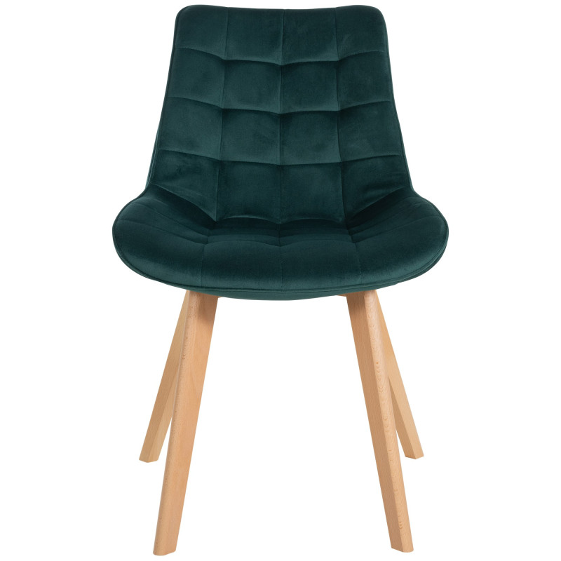 Chaise en velours Brook vert