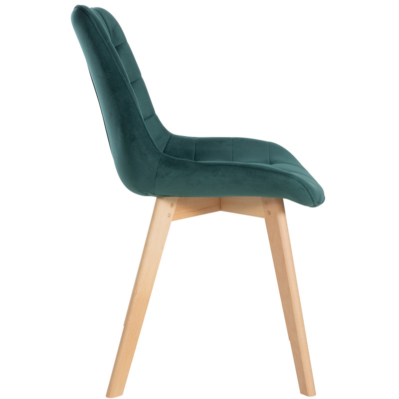 Chaise en velours Brook vert