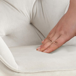 Chaise visiteur Cassis velours gris clair