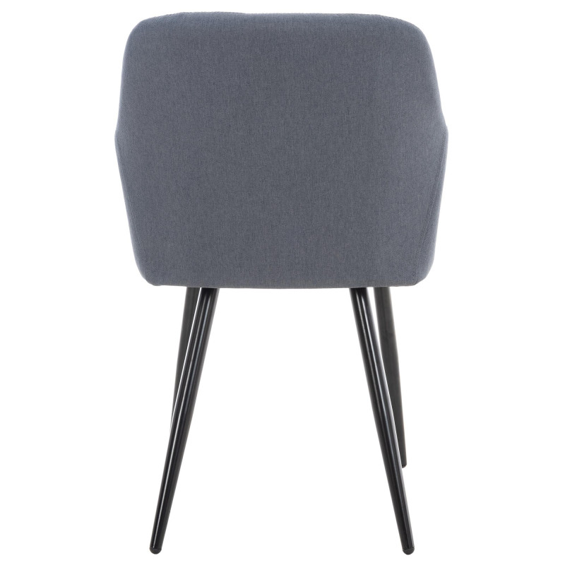 Lot de 2 chaises de salle à manger Shila tissu gris foncé