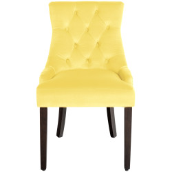 Chaise de salle à manger Aberdeen velours antique jaune