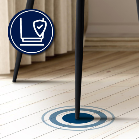 Silla para salón Cassis en terciopelo Terciopelo,Crema