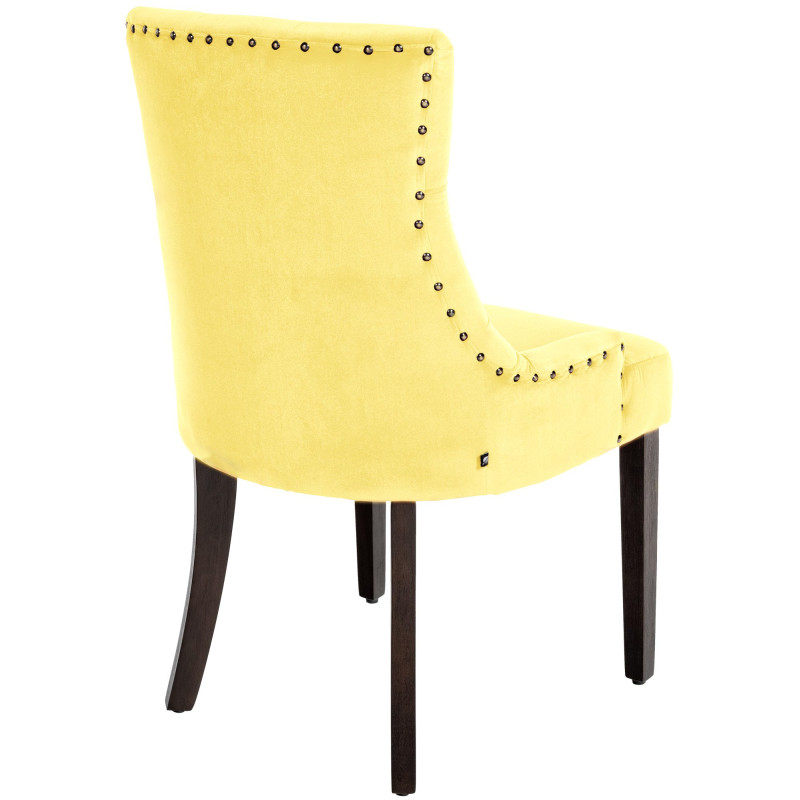 Chaise de salle à manger Aberdeen velours antique jaune