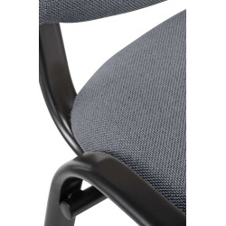 Fauteuil visiteur Ken, tissu gris
