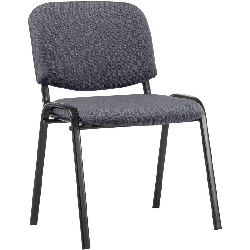 Fauteuil visiteur Ken, tissu gris