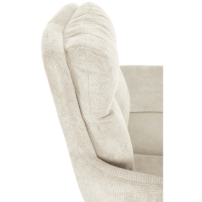 Chaise de salle à manger en tissu Vilas crème