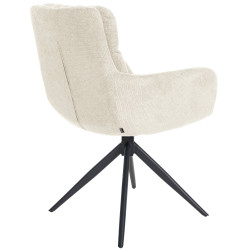 Chaise de salle à manger en tissu Vilas crème