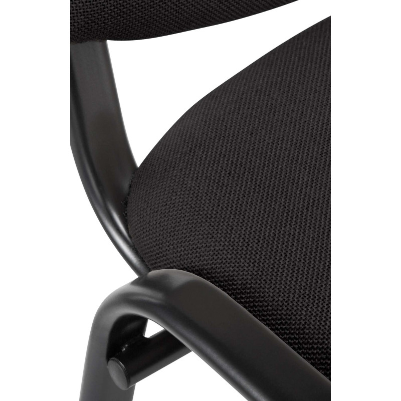 Fauteuil visiteur Ken, tissu noir