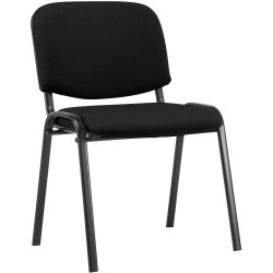 Fauteuil visiteur Ken, tissu noir