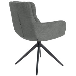 Chaise de salle à manger en tissu Vilas gris
