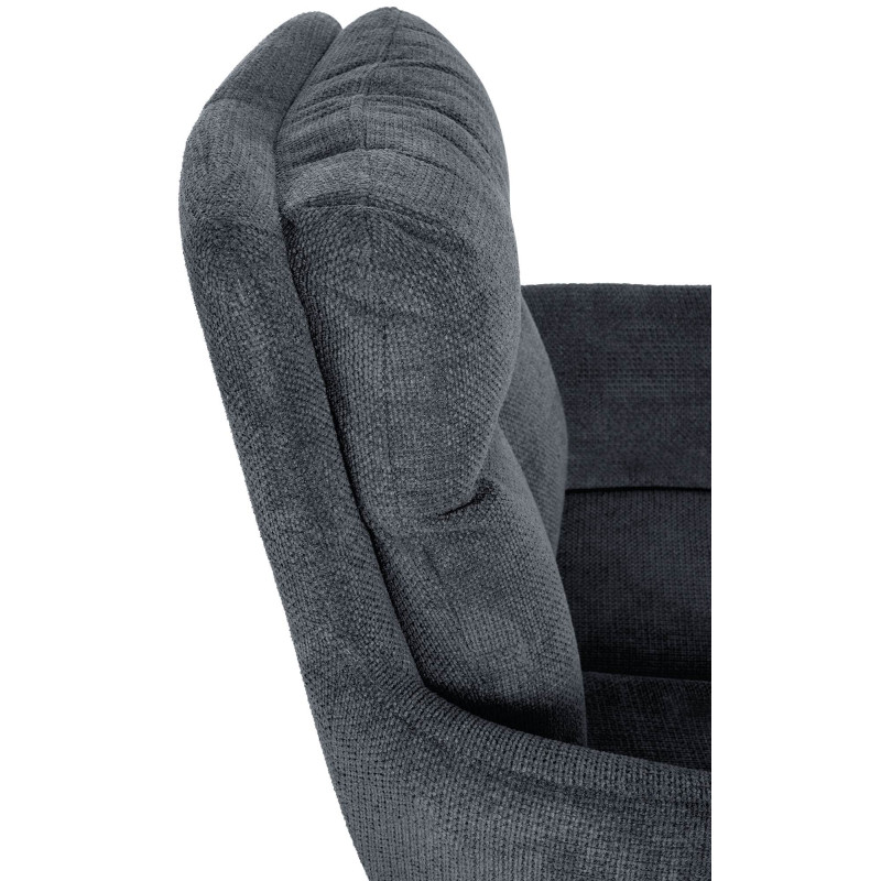 Chaise de salle à manger en tissu Vilas noir