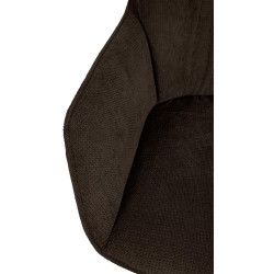 Chaise de salle à manger Jules en tissu brun