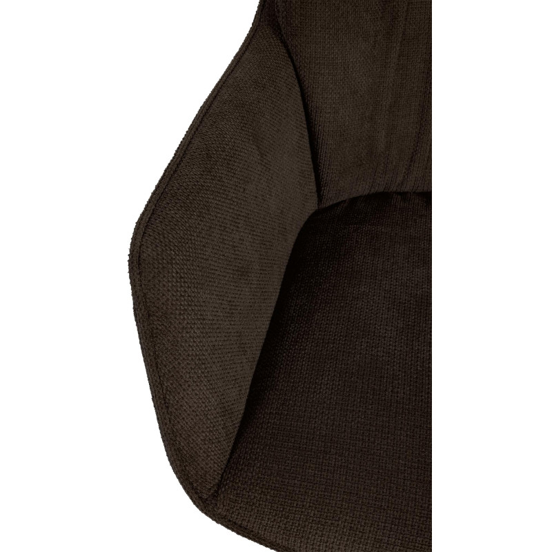 Chaise de salle à manger Jules en tissu brun