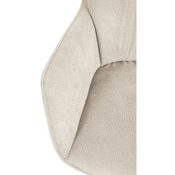 Chaise de salle à manger Jules en tissu crème