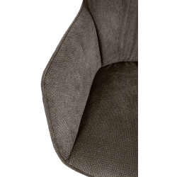 Chaise de salle à manger Jules en tissu gris foncé