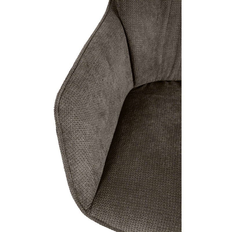 Chaise de salle à manger Jules en tissu gris foncé