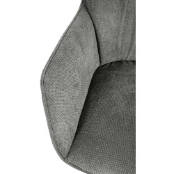 Chaise de salle à manger Jules en tissu gris
