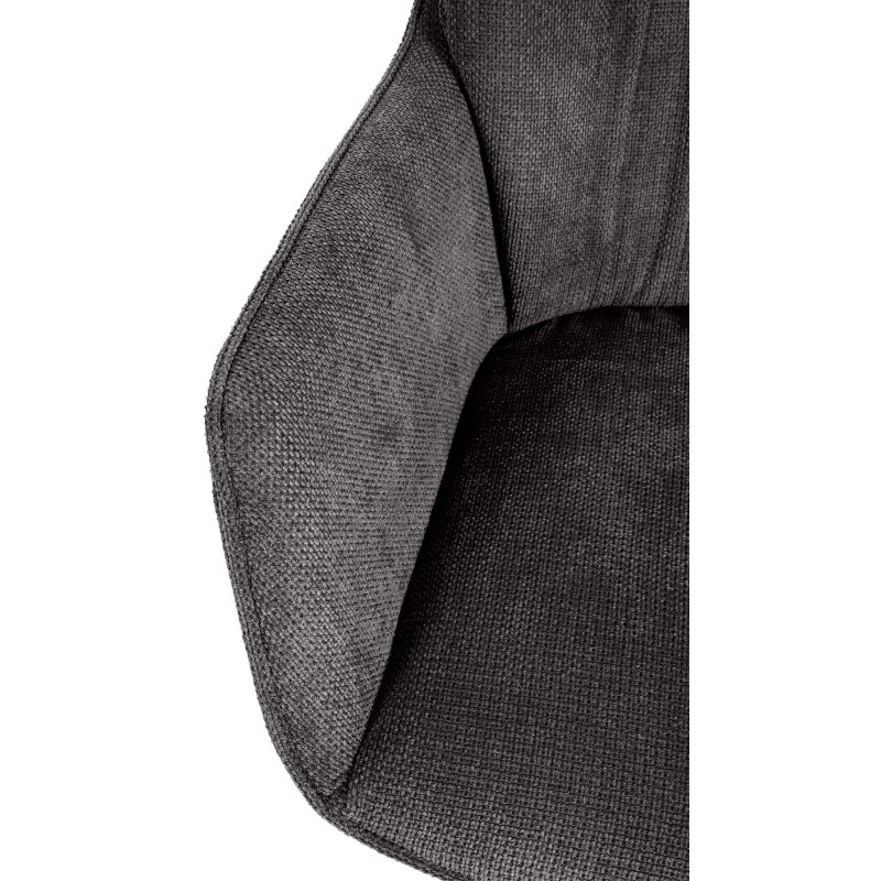 Chaise de salle à manger Jules en tissu noir