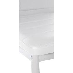 Chaise de salle à manger en simili cuir Mayfair blanc