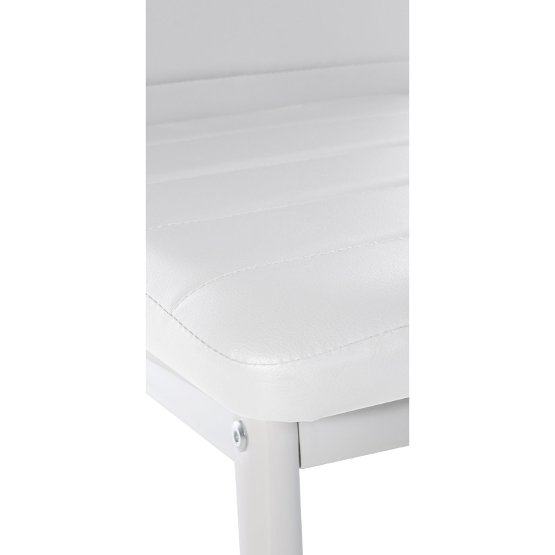 Chaise de salle à manger en simili cuir Mayfair blanc