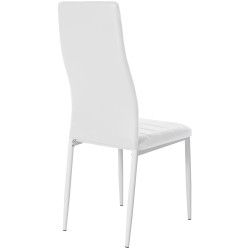 Chaise de salle à manger en simili cuir Mayfair blanc