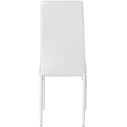 Chaise de salle à manger en simili cuir Mayfair blanc
