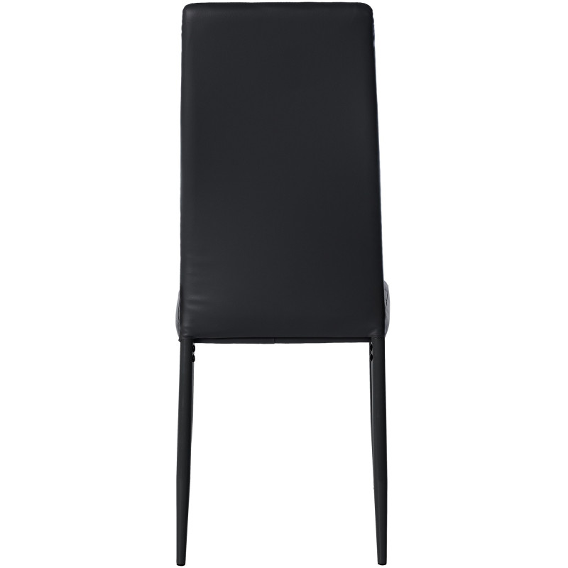 Chaise de salle à manger en simili cuir Mayfair noir