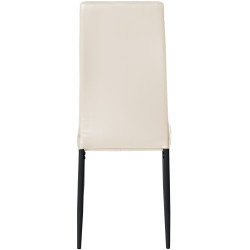 Chaise de salle à manger en simili cuir Mayfair crème