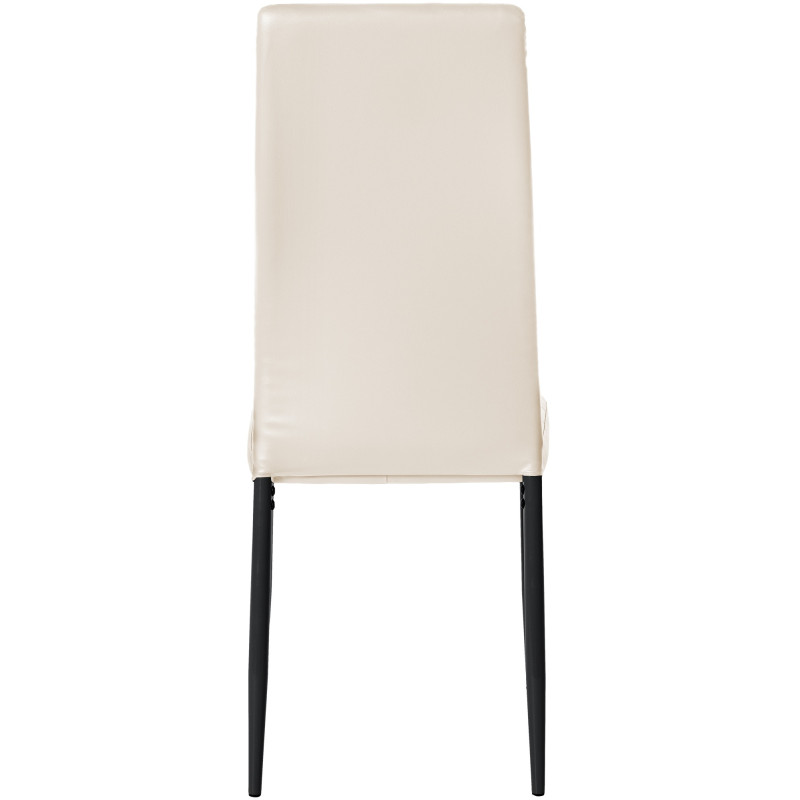 Chaise de salle à manger en simili cuir Mayfair crème