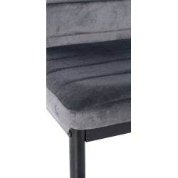 Chaise de salle à manger en velours Mayfair gris