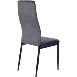 Chaise de salle à manger en velours Mayfair gris