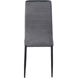 Chaise de salle à manger en velours Mayfair gris