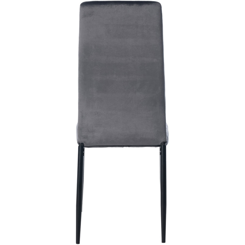 Chaise de salle à manger en velours Mayfair gris