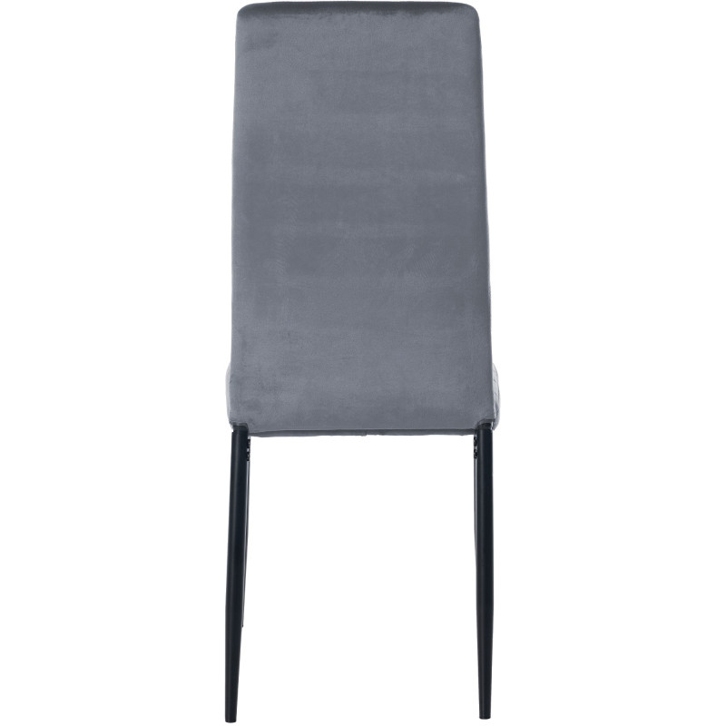 Chaise de salle à manger en velours Mayfair gris clair