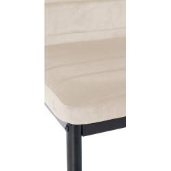Chaise de salle à manger en velours Mayfair crème