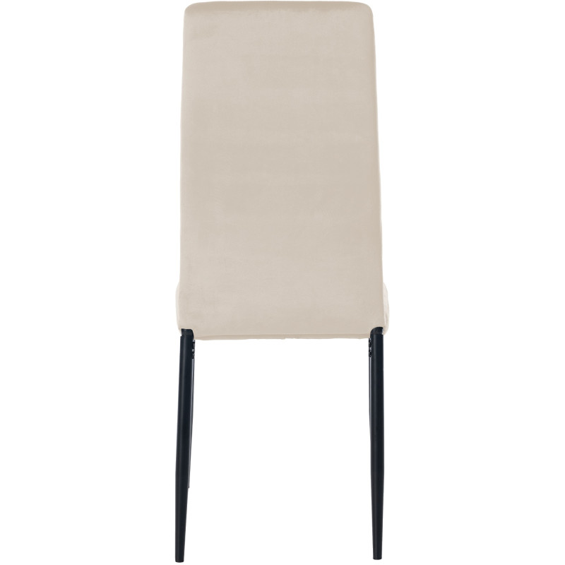 Chaise de salle à manger en velours Mayfair crème