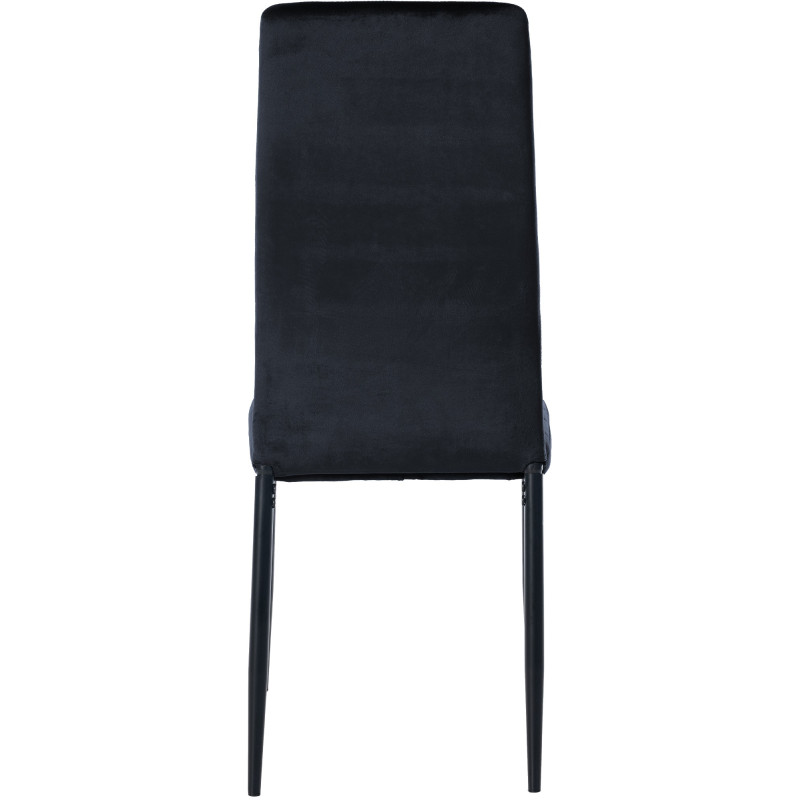 Chaise de salle à manger en velours Mayfair noir